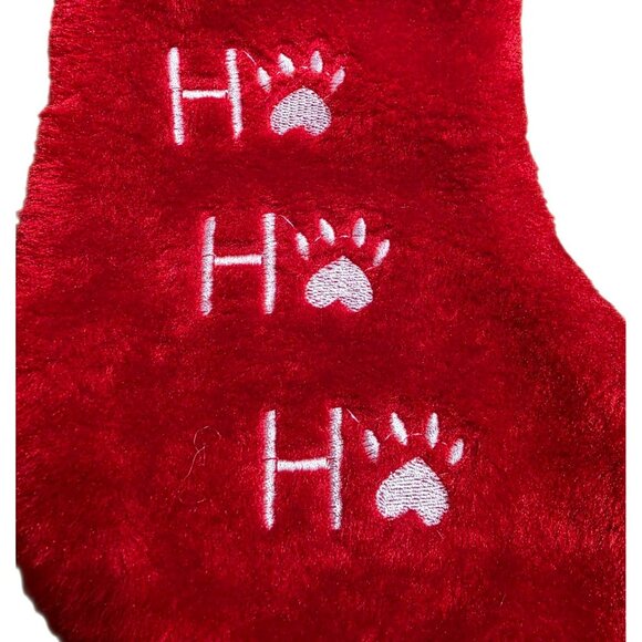 5 New Pet Christmas Stocking Red Plush Paws Ho Holiday Cat Dog Puppy Kitten Gift - Picture 5 of 9